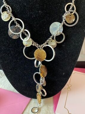 VTG Avon Y Necklace with Shells / Discs